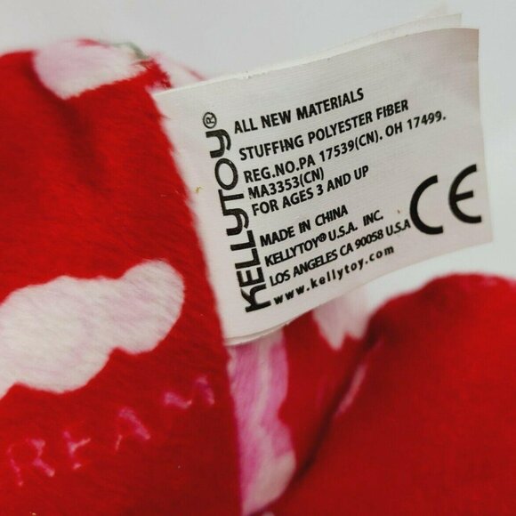 Kellytoy Valentines Day Penguin 10 in Plush Red Pink Candy Hearts Stuffed Animal - Picture 3 of 4